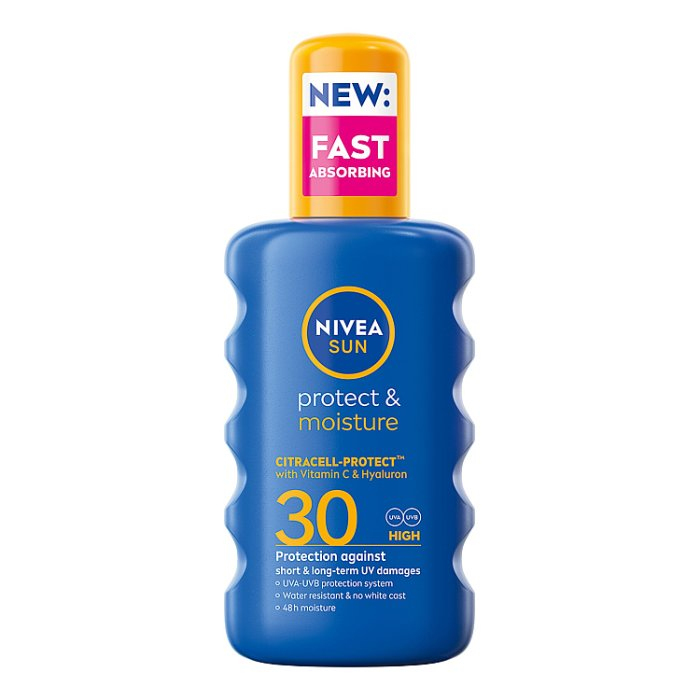 NIVEA SUN Protect & Moisture Spray do opalania SPF30 200 ml