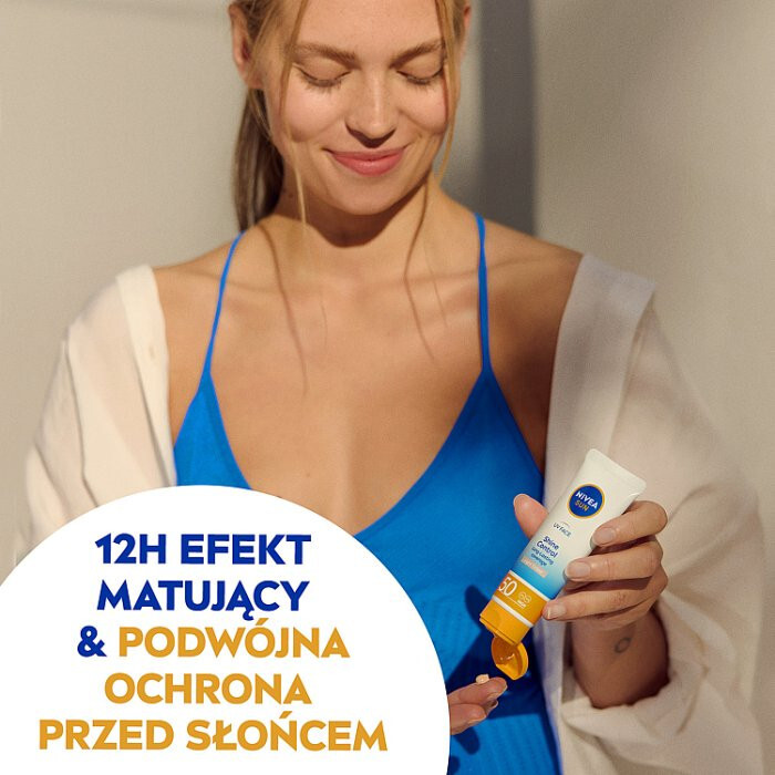 Nivea Sun Shine Control Light Tinted krem matujący do twarzy SPF 50, 50 ml