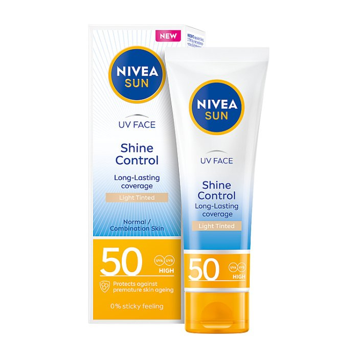 Nivea Sun Shine Control Light Tinted krem matujący do twarzy SPF 50, 50 ml