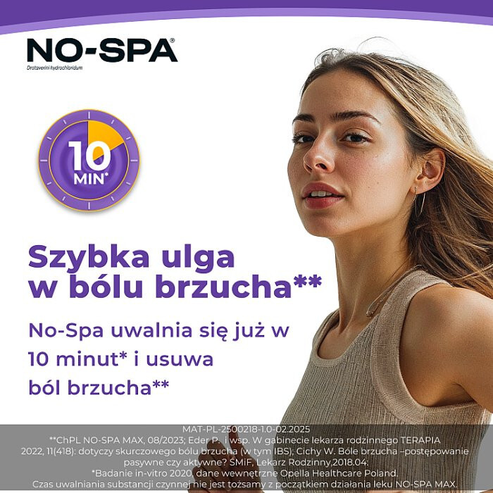 No-Spa 40 mg tabletki na skurczowe bóle brzucha, 24 szt.