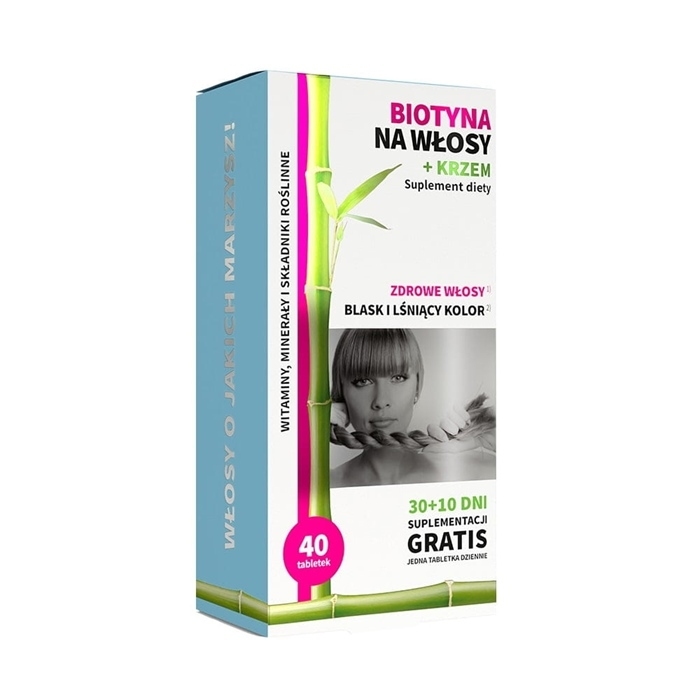 Noble Health Biotyna + Krzem tabletki na zdrowe i lśniące włosy, 40 szt.