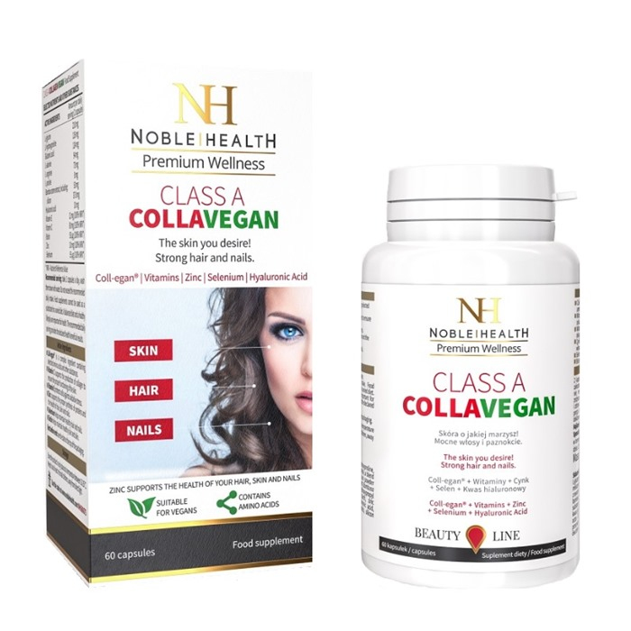 Noble Health Class A CollaVegan kapsułki na włosy skórę i paznokcie, 60 szt.