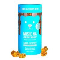 Noble Health Misie na zdrowe włosy żelki o smaku pomarańczowym, 300 g