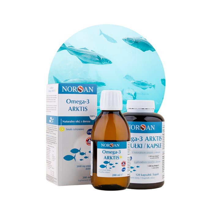 Norsan Omega-3 Arktis smak cytrynowy, 200 ml