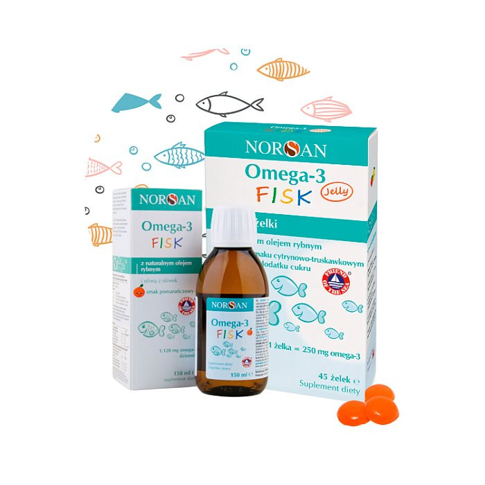 Norsan Omega-3 FISK smak pomarańczowy, 150 ml