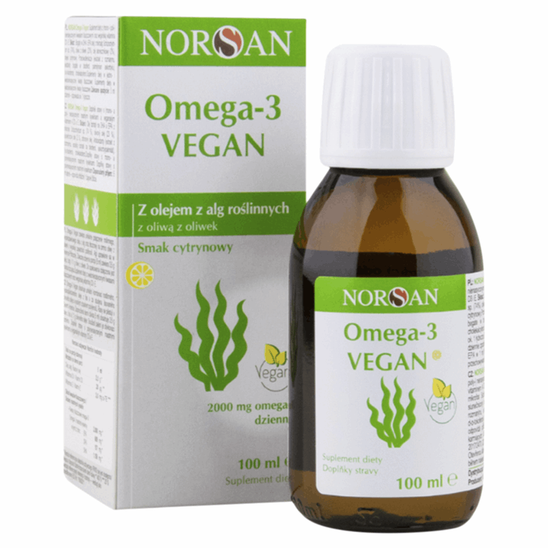 Norsan Omega-3 Vegan smak cytrynowy, 100 ml