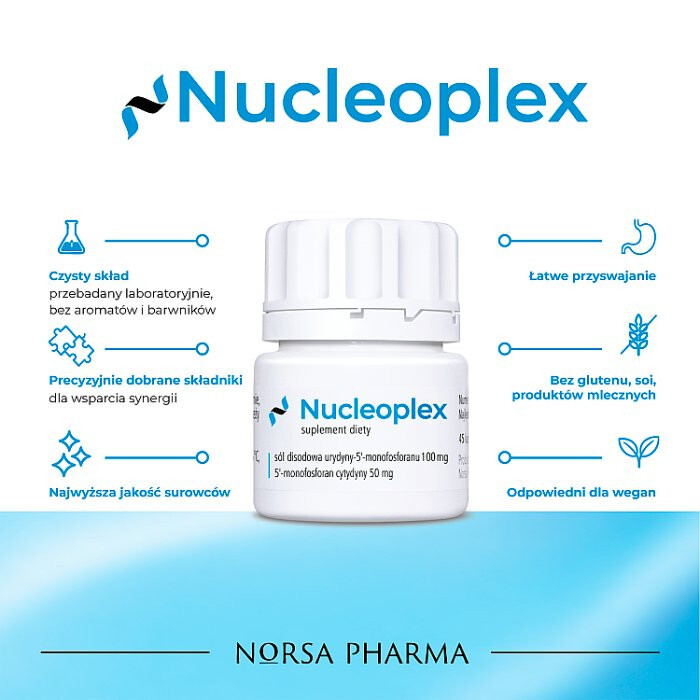 Nucleoplex kapsułki z nukleotydami, 45 szt.