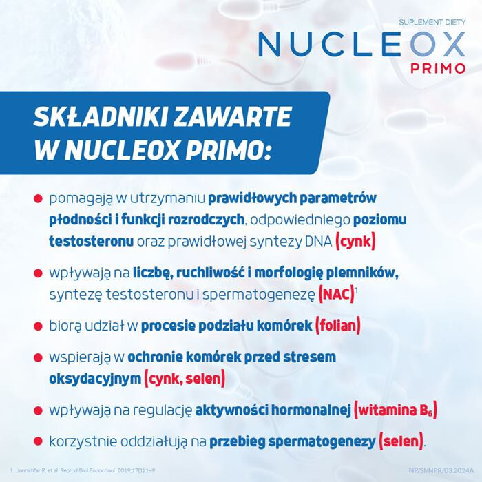 Nucleox Primo kapsułki dla mężczyzn, 30 szt.