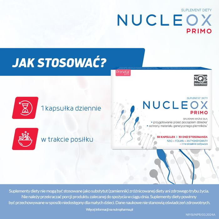 Nucleox Primo kapsułki dla mężczyzn, 30 szt.