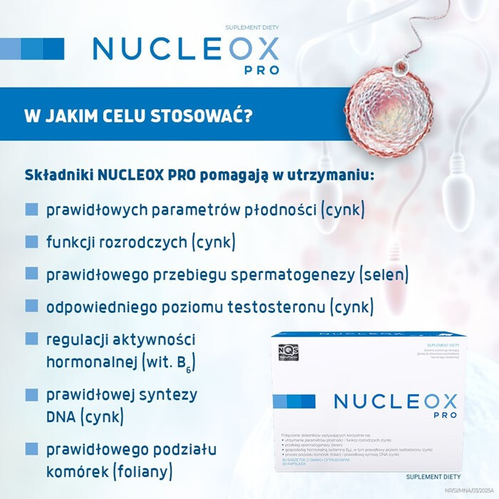 Nucleox Pro kapsułki + saszetki dla mężczyzn smak cytrusowy, 30 + 30 szt.