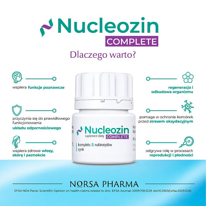 Nucleozin Complete kapsułki z kompleksem cynku i nukleotydów 60 szt.