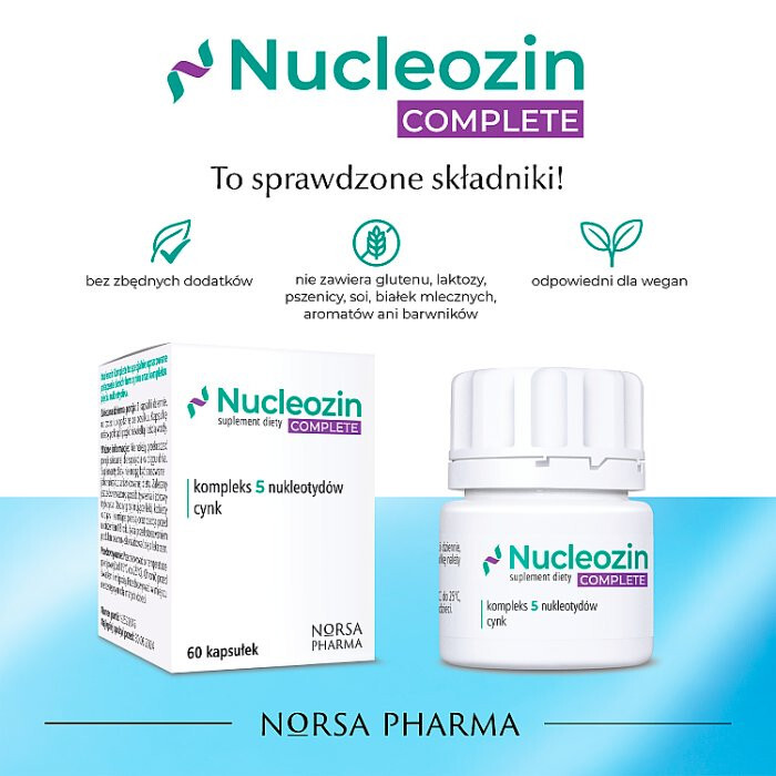 Nucleozin Complete kapsułki z kompleksem cynku i nukleotydów 60 szt.