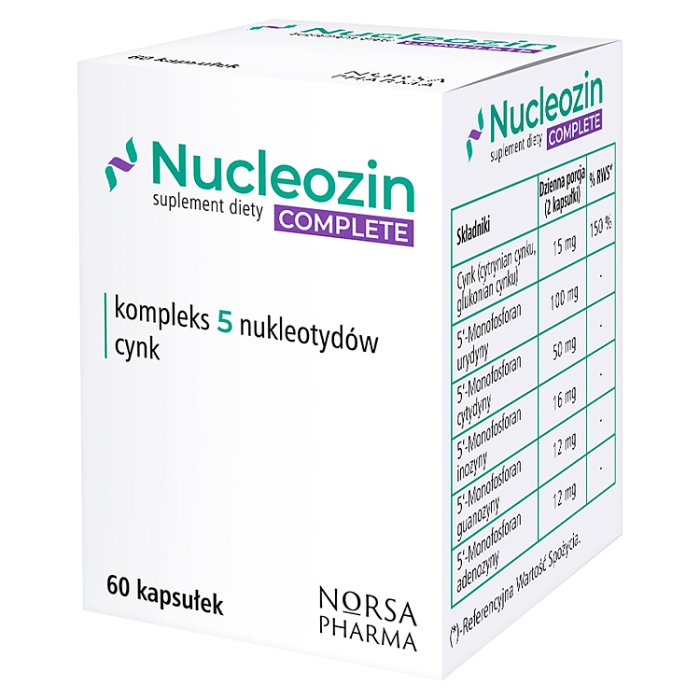 Nucleozin Complete kapsułki z kompleksem cynku i nukleotydów 60 szt.