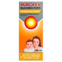 Nurofen dla dzieci Forte ibuprofen zawiesina 200 mg na 5 ml o smaku pomarańczowym 100 ml leki przeciwbólowe