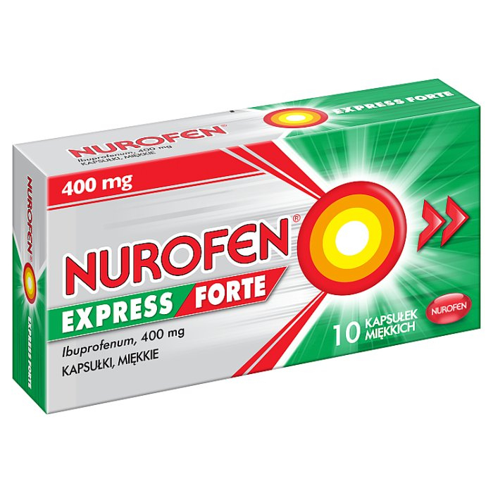 Nurofen Express Forte ibuprofen 400 mg 10 kapsułek miękkich leki przeciwbólowe