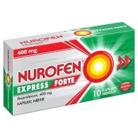 Nurofen Express Forte ibuprofen 400 mg 10 kapsułek miękkich leki przeciwbólowe