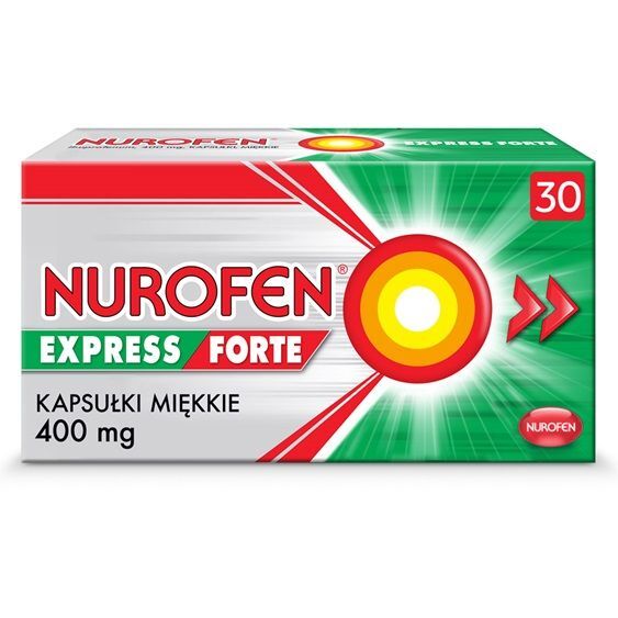 Nurofen Express Forte ibuprofen 400 mg 30 kapsułek miękkich leki przeciwbólowe