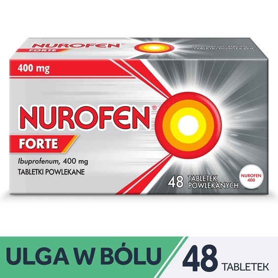 Nurofen Forte ibuprofen 400 mg leki przeciwbólowe 48 tabletek powlekanych