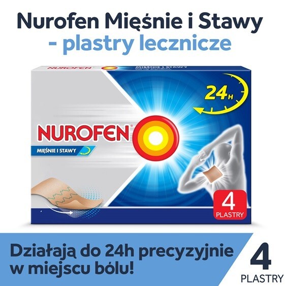 Nurofen Mięśnie i Stawy plaster leczniczy leki przeciwzapalne ibuprofen 200 mg 4 szt