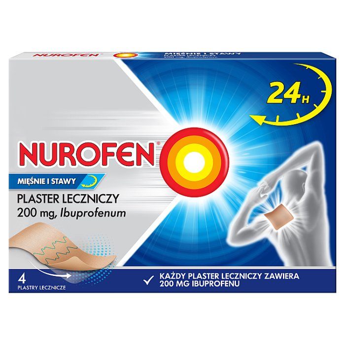 Nurofen Mięśnie i Stawy plaster leczniczy leki przeciwzapalne ibuprofen 200 mg 4 szt
