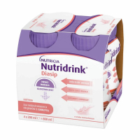 Nutridrink Diasip preparat odżywczy o smaku truskawkowym, 4 szt. x 200 ml