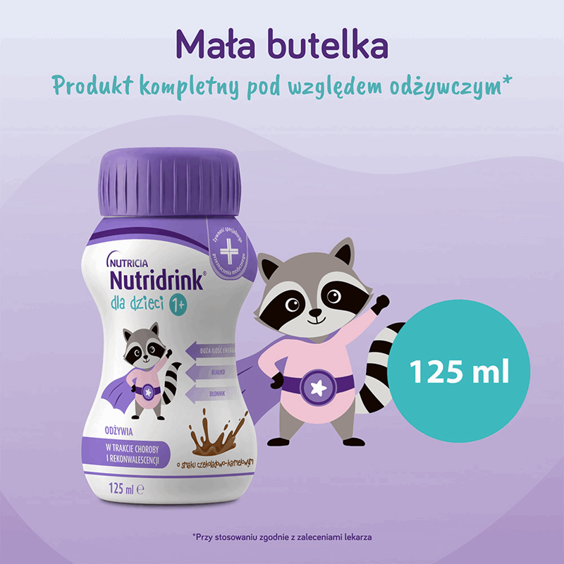Nutridrink dla dzieci preparat odżywczy o smaku czekoladowo-karmelowym, 4 szt. x 125 ml