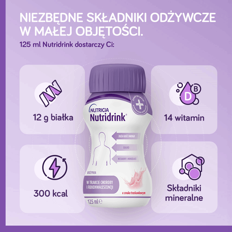 Nutridrink preparat odżywczy w płynie o smaku waniliowym, 4 x 125 ml
