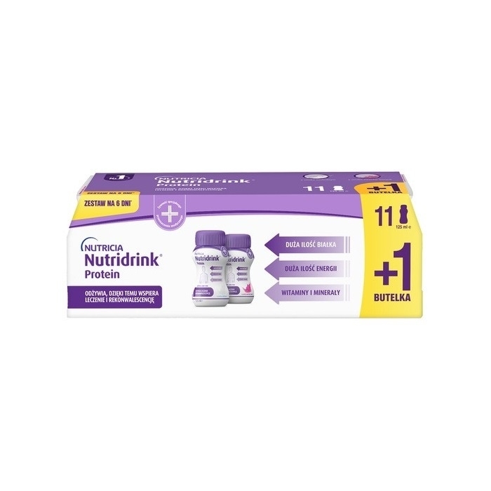 Nutridrink Protein napój odżywczo-leczniczy różne smaki zestaw, 12 x 125 ml