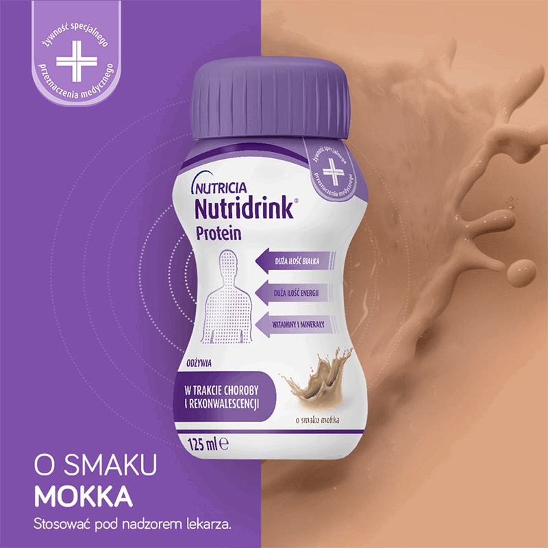 Nutridrink Protein preparat odżywczy o smaku mokka, 4 x 125 ml