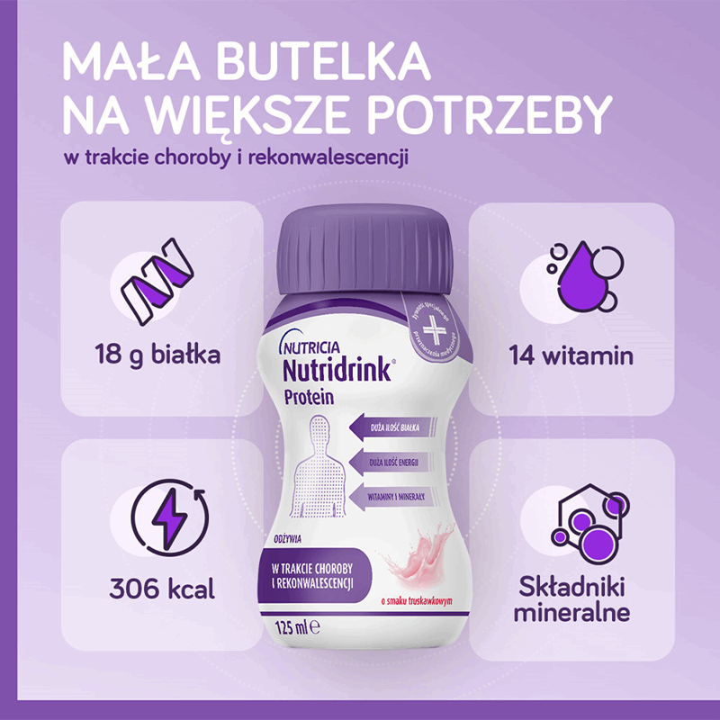 Nutridrink Protein preparat odżywczy o smaku mokka, 4 x 125 ml