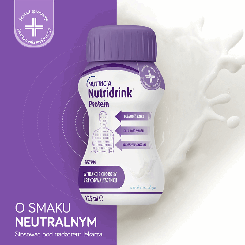 Nutridrink Protein preparat odżywczy o smaku neutralnym, 4 x 125 ml