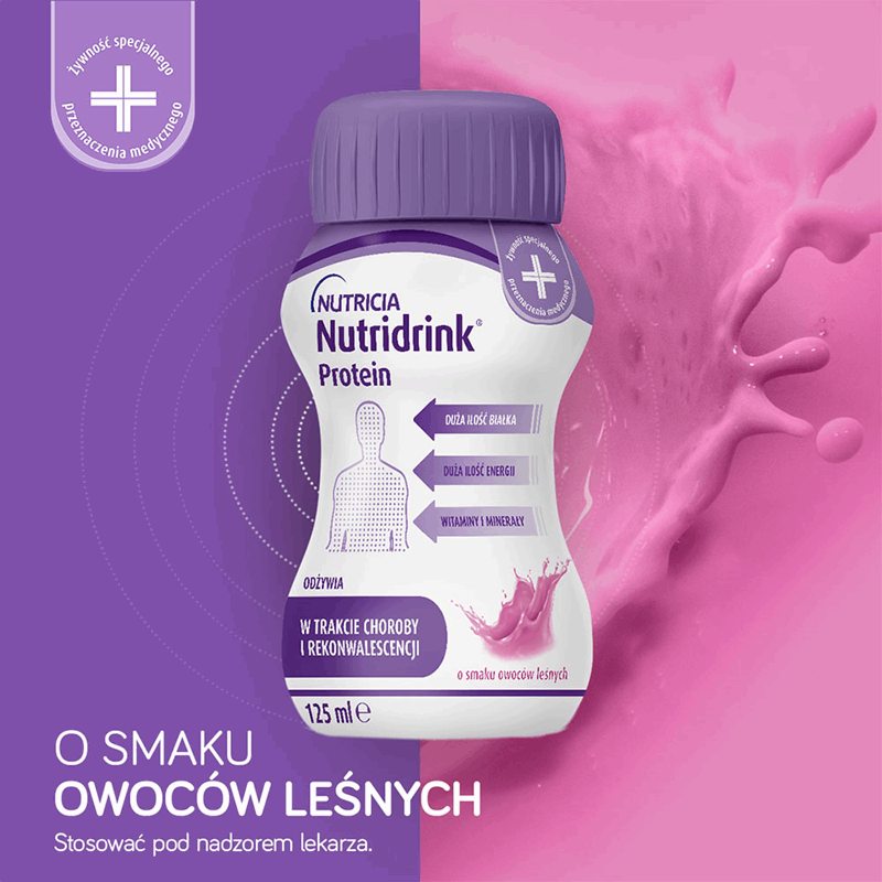 Nutridrink Protein preparat odżywczy o smaku owoców leśnych, 4 x 125 ml