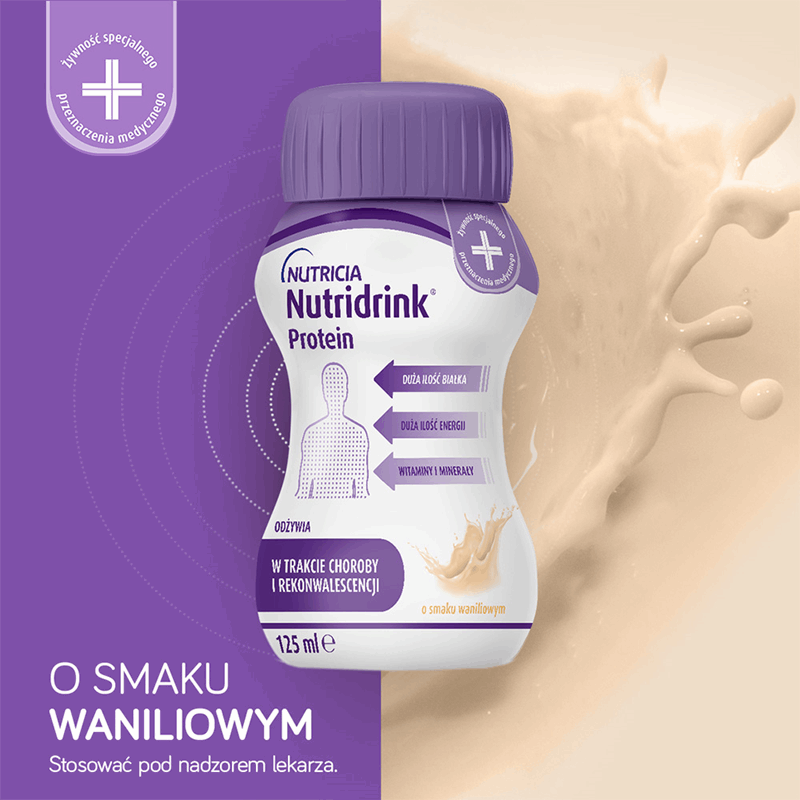 Nutridrink Protein preparat odżywczy o smaku waniliowym, 4 x 125 ml
