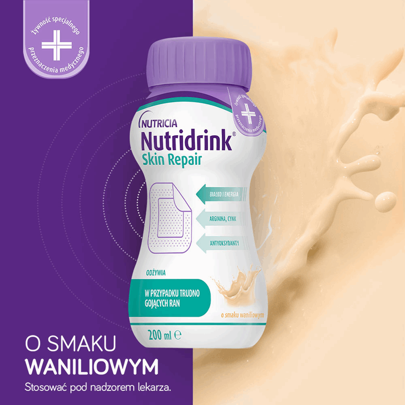 Nutridrink Skin Repair smak waniliowy, 4 x 200 ml