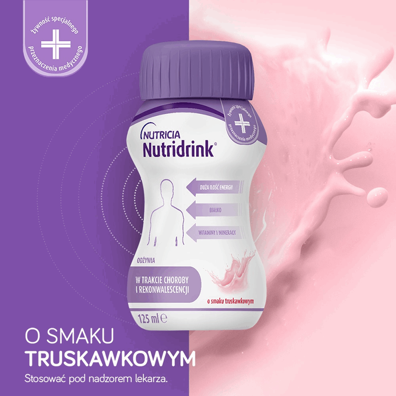 Nutridrink preparat odżywczy o smaku truskawkowym, 4 x 125 ml