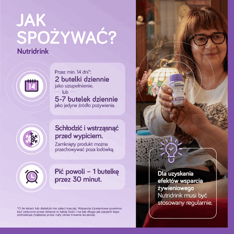 Nutridrink preparat odżywczy o smaku truskawkowym, 4 x 125 ml