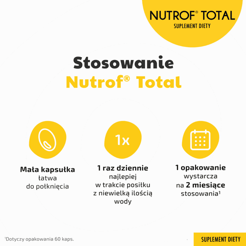 Nutrof Total + Wit. D3 kapsułki, 60 szt.