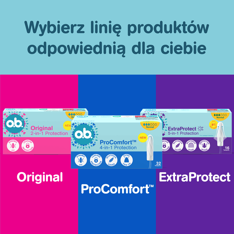 O.B. ExtraProtect Super tampony higieniczne, 16 szt.