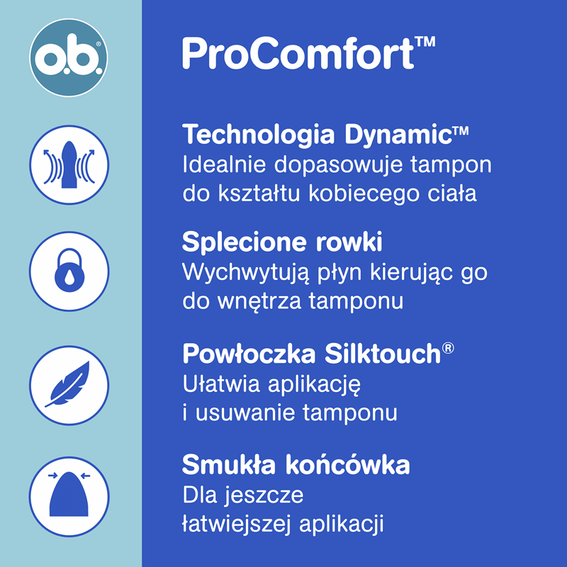 O.B. ProComfort Mini tampony higieniczne, 8 szt.