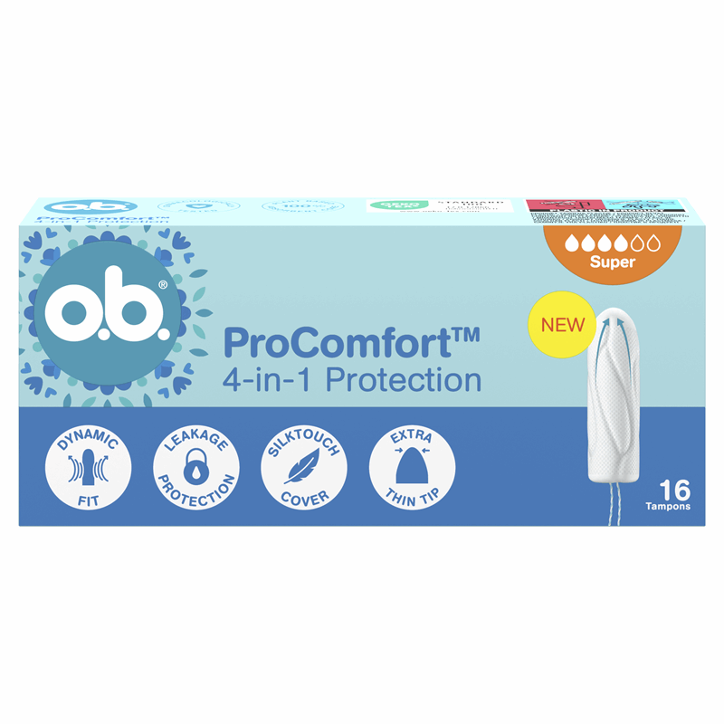 O.B. ProComfort Super tampony higieniczne, 16 szt.
