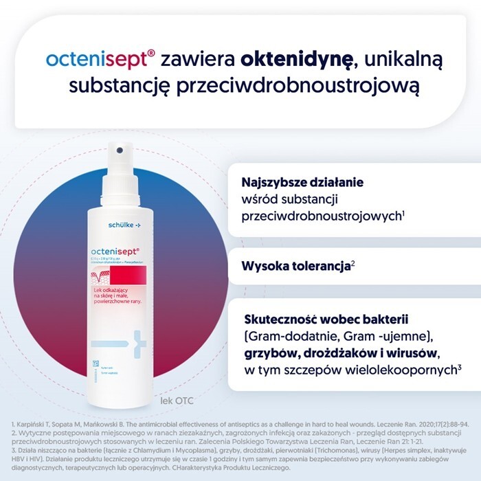 Octenisept płyn na skórę (0,1 g + 2 g)/100 g 250 ml
