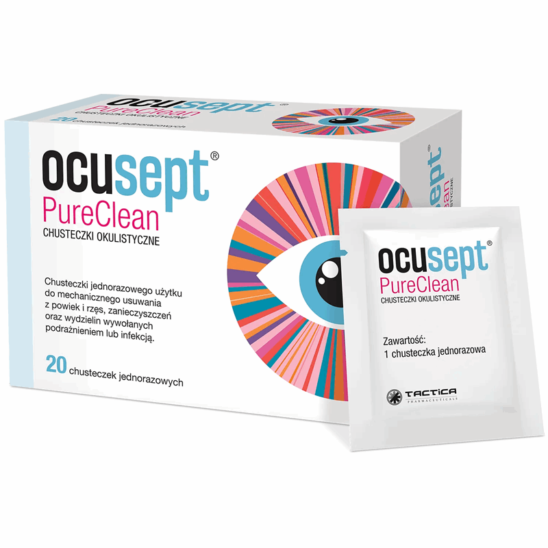 Ocusept PureClean Chusteczki okulistyczne, 20 szt.