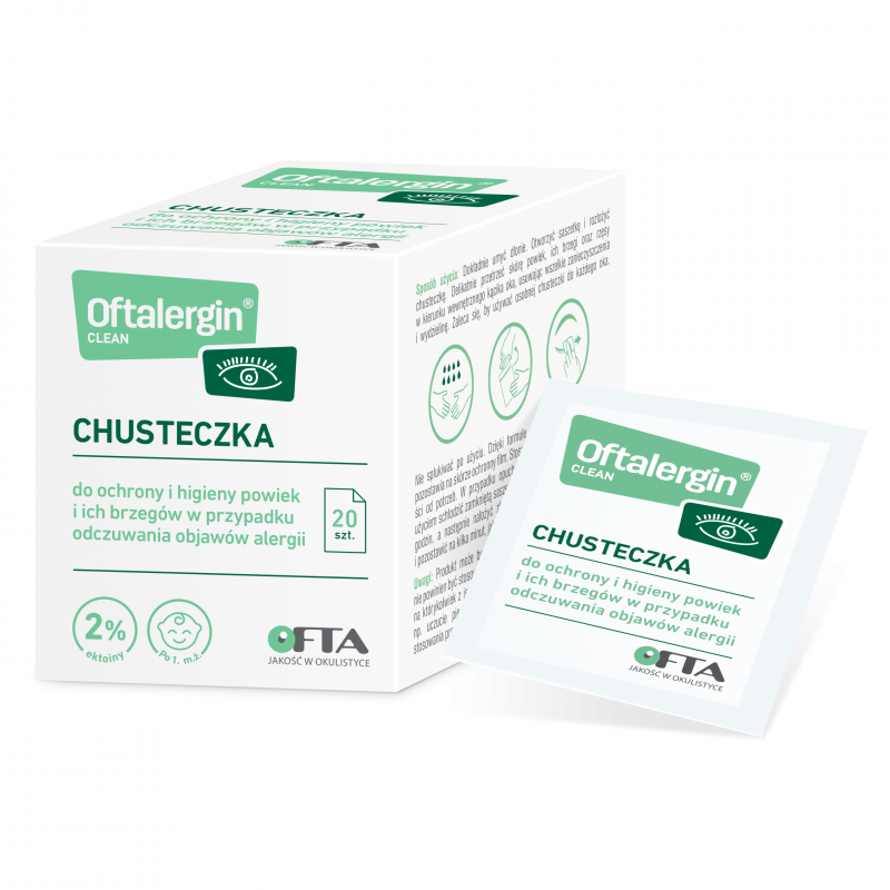 Oftalergin Clean chusteczki, 20 szt.