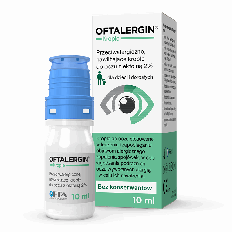 Oftalergin krople do oczu z ektoiną 2%, 10 ml