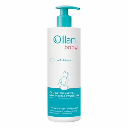 OILLAN Baby Żel do mycia ciała i włosów 3w1 400 ml