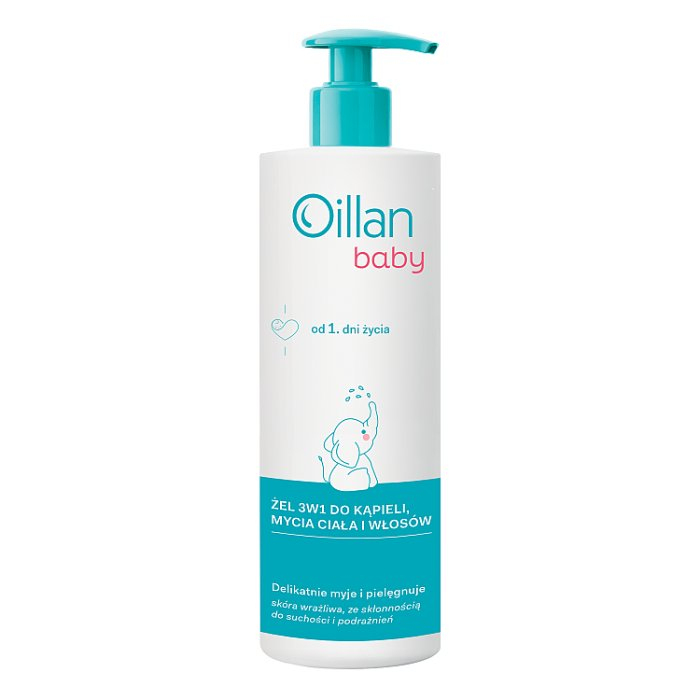 OILLAN Baby Żel do mycia ciała i włosów 3w1 400 ml