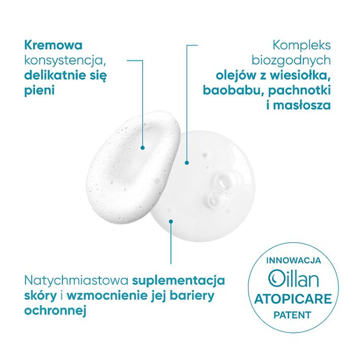 OILLAN Derm+ Kremowy żel do mycia 400 ml