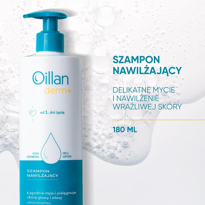 OILLAN Derm+ Szampon nawilżający 180 ml