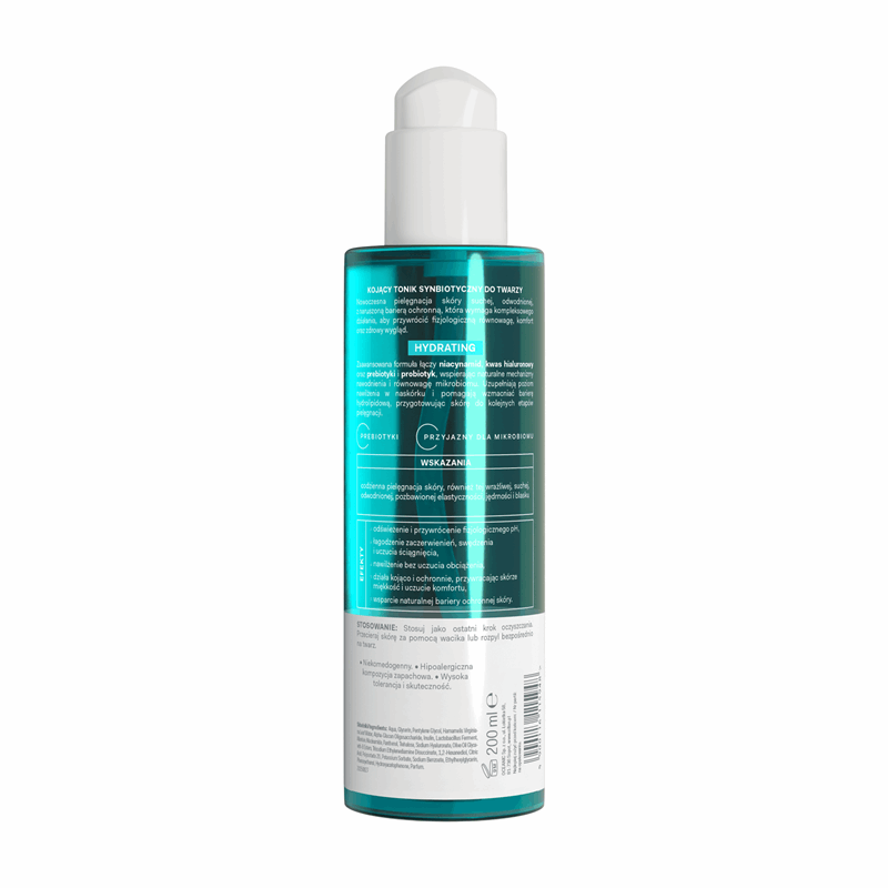 Oillan Hydrating Kojący tonik synbiotyczny do twarzy dla skóry wrażliwej, 200 ml