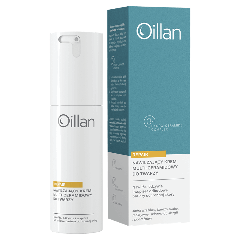 Oillan Repair Krem nawilżający multi-ceramidowy do twarzy, 50 ml